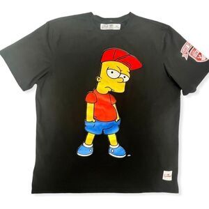 The Simpsons Bart Simpson Felt “LUCKY RED HAT” Short Sleeve Tee